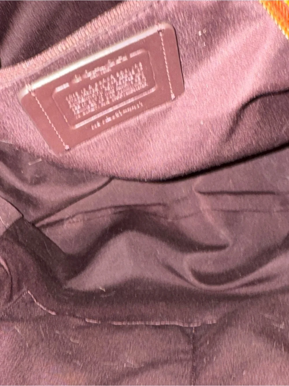 Coach Pebble Red/Wine Large Backpack with Color Stripe Accent Clean Conditions